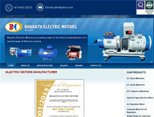 Tablet Screenshot of bharathelectricmotors.com